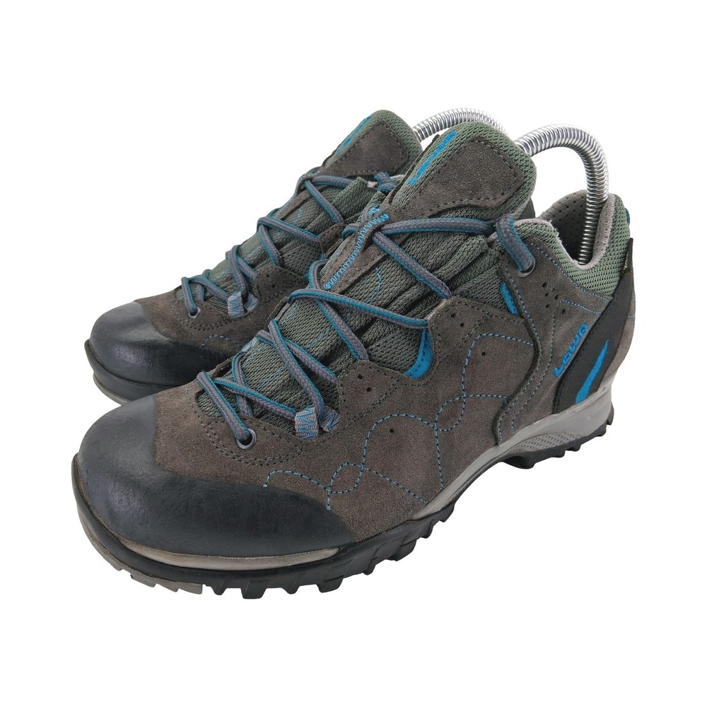 Lowa Focus GTX LO Ws Hiking Shoes Womens 7 Brown Gray Suede GoreTex Waterproof